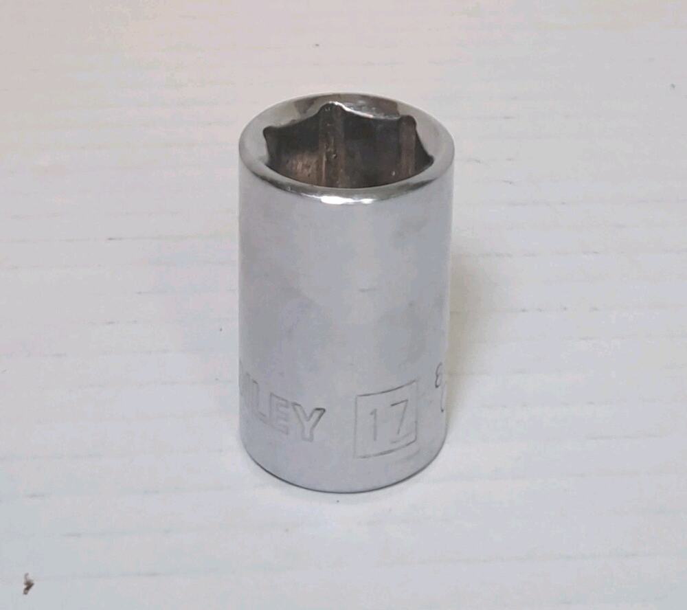 Stanley 17mm Cr-V 88-739 6 Point Socket 1/2 Inch Drive Steel Automotive Tool